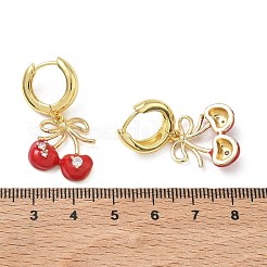 Brass Micro Pave Cubic Zirconia Hoop Dangle Earrings for Women&nbsp;EJEW-A167-04A-G