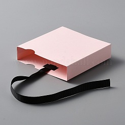 Square Paper Drawer Boxes with Ribbon&nbsp;AJEW-WH0033-02A