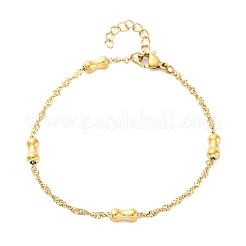 304 Stainless Steel Rope Chain Bracelets for Women&nbsp;BJEW-C094-05G