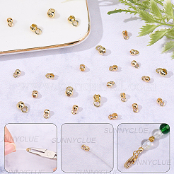 30Pcs 3 Styles Brass Bead Tips&nbsp;KK-SC0007-77