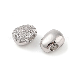 Brass Micro Pave Clear Cubic Zirconia Pendants&nbsp;KK-Q816-08P