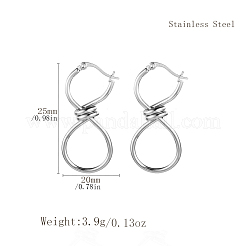 8-Shaped Stainless Steel Hoop Earrings&nbsp;EB9350-2