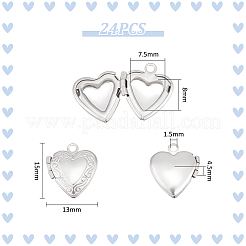 316 Stainless Steel Locket Pendants&nbsp;STAS-UN0055-04