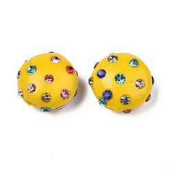 Polymer Clay Rhinestone Beads&nbsp;RB-S056-27G