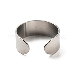 304 Stainless Steel Open Cuff Ring Components&nbsp;STAS-Z091-03P-01