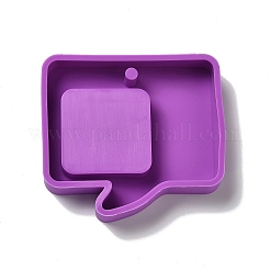 DIY Dialog Box Pendant Silicone Molds&nbsp;LS-AJEW-A034-03