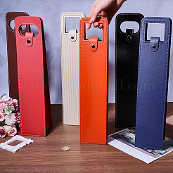 6Pcs 6 Styles Portable PU Leather Single Wine Bottle Tote Carrier Bags&nbsp;CON-CA0001-029