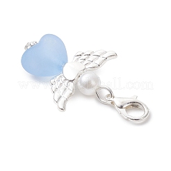 Heart Angel Alloy & Acrylic Pendant Decorations&nbsp;HJEW-JM04548