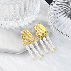 304 Stainless Steel Stud Earrings for Women&nbsp;STAS-Z111-13G