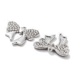 Rack Plating Alloy Rhinestone Pendants&nbsp;PALLOY-F311-04P