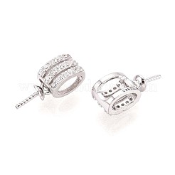925 Sterling Silver Micro Pave Cubic Zirconia Pendant Bails&nbsp;STER-N016-90P