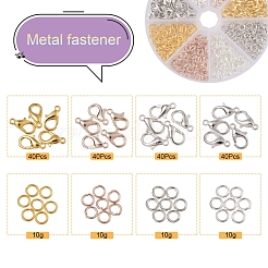 160Pcs 4 Color Zinc Alloy Lobster Claw Clasps&nbsp;DIY-YW0005-54