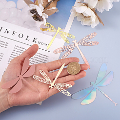12Sets 6 Style PVC 3D Imitation Hollow Out Dragonfly Wall Stickers&nbsp;DIY-CF0001-04