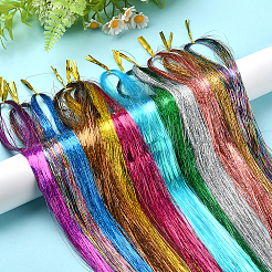 12Pcs 12 Colors Laser PET Hair Wig&nbsp;OHAR-SP0001-05A