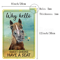 Rectangle with Word Vintage Metal Iron Sign Poster&nbsp;AJEW-WH0157-289