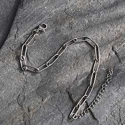 Tarnish Resistant 304 Stainless Steel Paperclip Chain Bracelet for Men Women&nbsp;BJEW-E031-03P-06