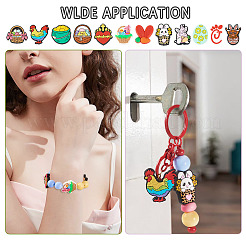 12Pcs 12 Styles Easter Silicone Focal Beads&nbsp;SIL-TA0002-56