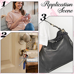 4Pcs 4 Colors Pu Leather Pendant Decorations&nbsp;KEYC-CL0001-13A