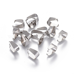 Tarnish Resistant 201 Stainless Steel Snap on Bails&nbsp;STAS-R071-28