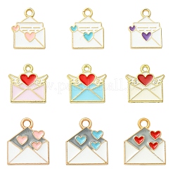 18Pcs 9 Colors Alloy Enamel Pendants&nbsp;ENAM-YW0008-52