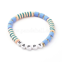 Handmade Polymer Clay Beads Stretch Bracelets Sets&nbsp;BJEW-JB06353-02
