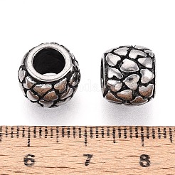 304 Stainless Steel European Style Large Hole Beads&nbsp;STAS-T072-101AS