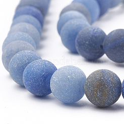 Dyed & Heated Natural Blue Aventurine Beads Strands&nbsp;G-T106-207-01