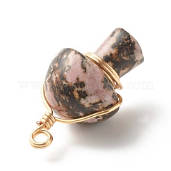 Natural Rhodonite Pendants&nbsp;PALLOY-JF01134-03