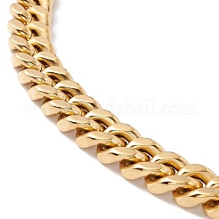 Ion Plating(IP) 304 Stainless Steel Curb Chains Necklace for Women&nbsp;NJEW-E155-02G-01