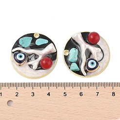 Rack Plating Alloy Enamel Pendants&nbsp;FIND-Z062-01G-02
