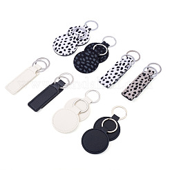 16Pcs 8 Styles PU Leather Keychain&nbsp;KEYC-TA0001-39