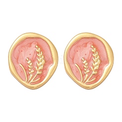304 Stainless Steel Oval Stud Earrings&nbsp;STAS-D368-02G
