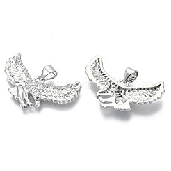 Brass Micro Pave Cubic Zirconia Pendants&nbsp;ZIRC-S061-191P-NF
