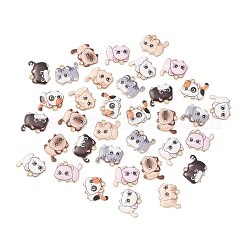 35Pcs 7 Styles Printed Alloy Pendants&nbsp;ENAM-CJ0005-24