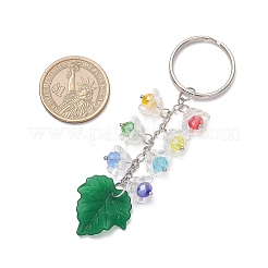 Glass Acrylic Maple Leaf Keychains&nbsp;KEYC-TA00037