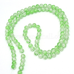 Baking Paint Crackle Glass Beads Strands&nbsp;X-CCG-S001-4mm-13