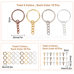 Iron Split Key Rings and Screw Eye Pin Peg Bails&nbsp;IFIN-SC0001-20