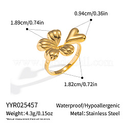 304 Stainless Steel Cuff Open Rings for Women&nbsp;JX0804