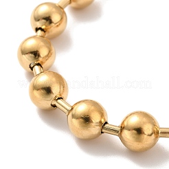 PVD Vacuum Plating 304 Stainless Steel Ball Chain Necklace & Bracelet Set&nbsp;STAS-D181-01G-02B