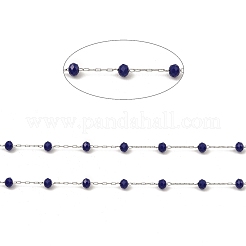 Glass Round Beaded Chains&nbsp;CHS-B003-04D