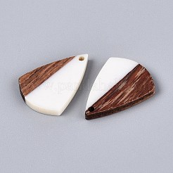 18Pcs 9 Styles Opaque Resin & Walnut Wood Pendants&nbsp;RESI-N053-24