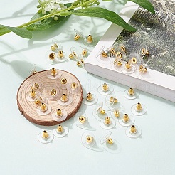 100 Pairs Brass Bullet Clutch Earring Backs&nbsp;KK-YW0001-32