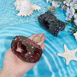 2Pcs 2 Colors Resin Stump Display Decorations&nbsp;DJEW-GF0001-87