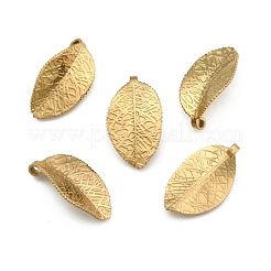 304 Stainless Steel Leaf Pendants&nbsp;STAS-S040-07G