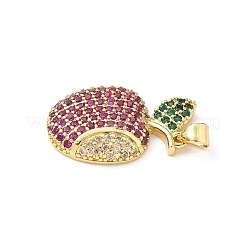 Brass Micro Pave Cubic Zirconia Pendants&nbsp;KK-B141-44G-02