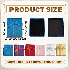 6Pcs 6 Colors Paper Storage Gift Boxes&nbsp;CON-LP0001-78