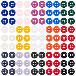 450Pcs 15 Styles Resin Buttons&nbsp;RESI-TA0004-13