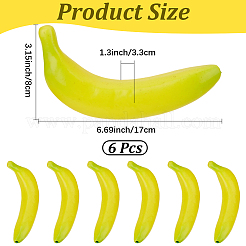 Foam Simulation Fruit Banana&nbsp;AJEW-CN0007-15