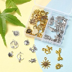 50Pcs 50 Style Tibetan Style Alloy Charms&nbsp;TIBE-YW0001-03