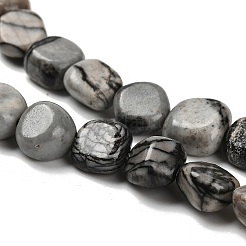Natural Black Netstone Beads Strands&nbsp;G-P497-01E-73